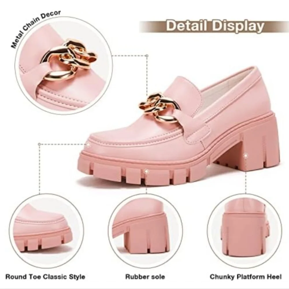 TINSTREE Chain Chunky Lug Platform Loafers NWT - Picture 3 of 6